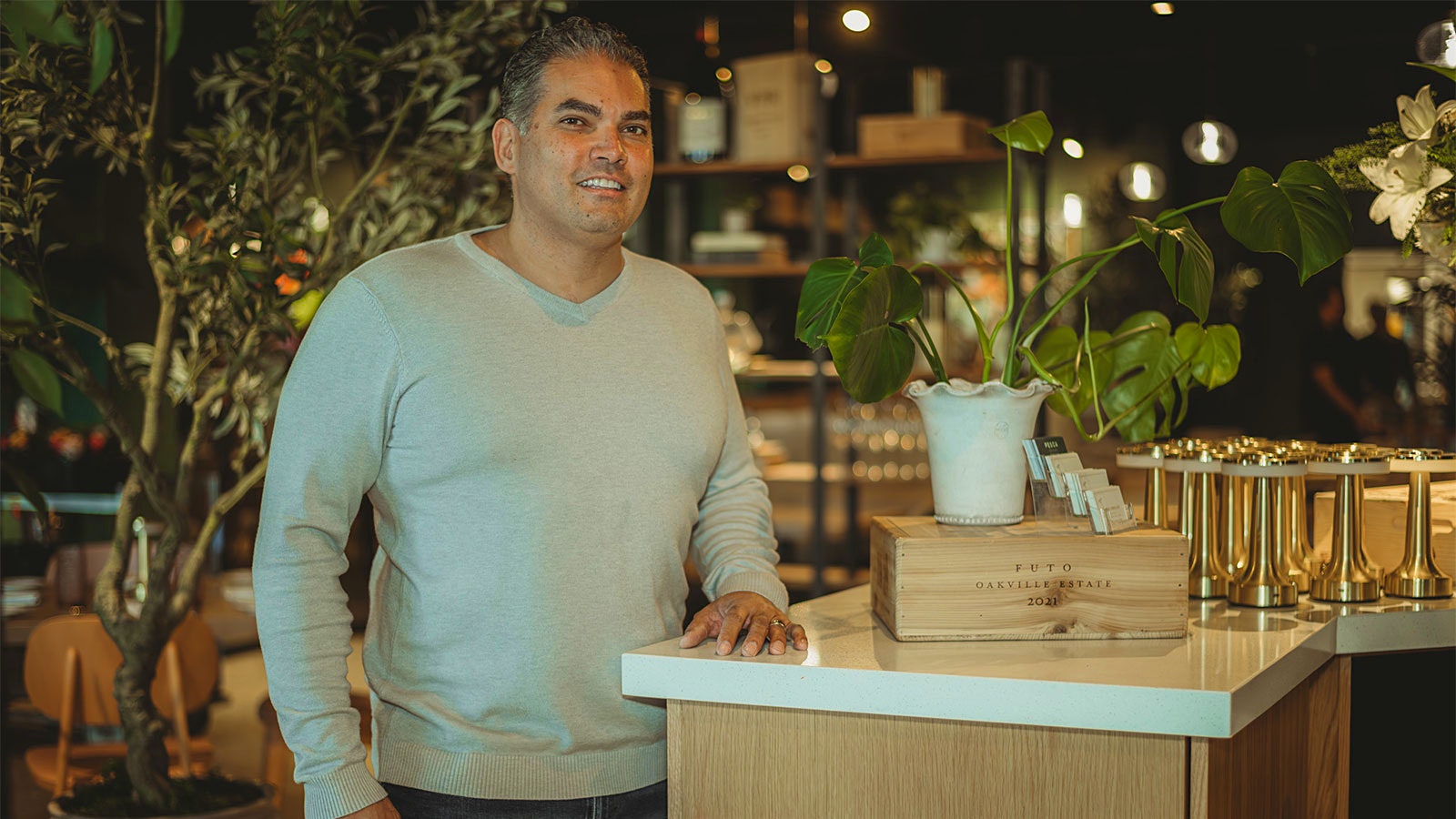 Chef Michael Lugo inside Michael's St. Augustine